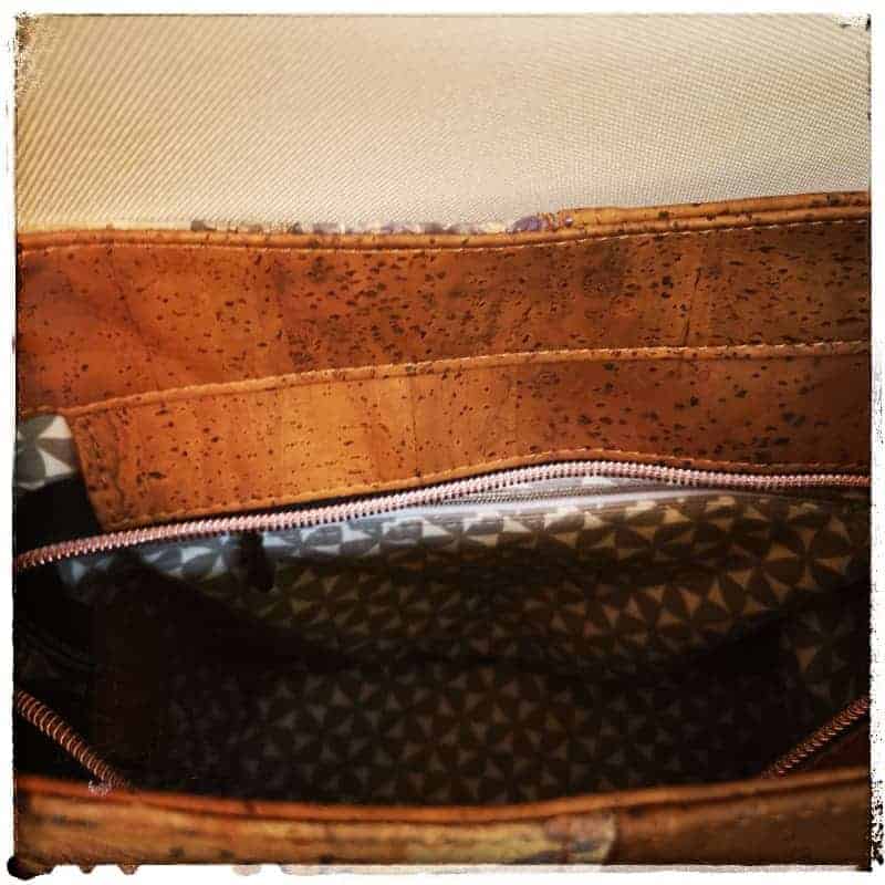 schoudertas lichtbruin kurk binnenkant schoudertas lichtbruin kurk binnenkant