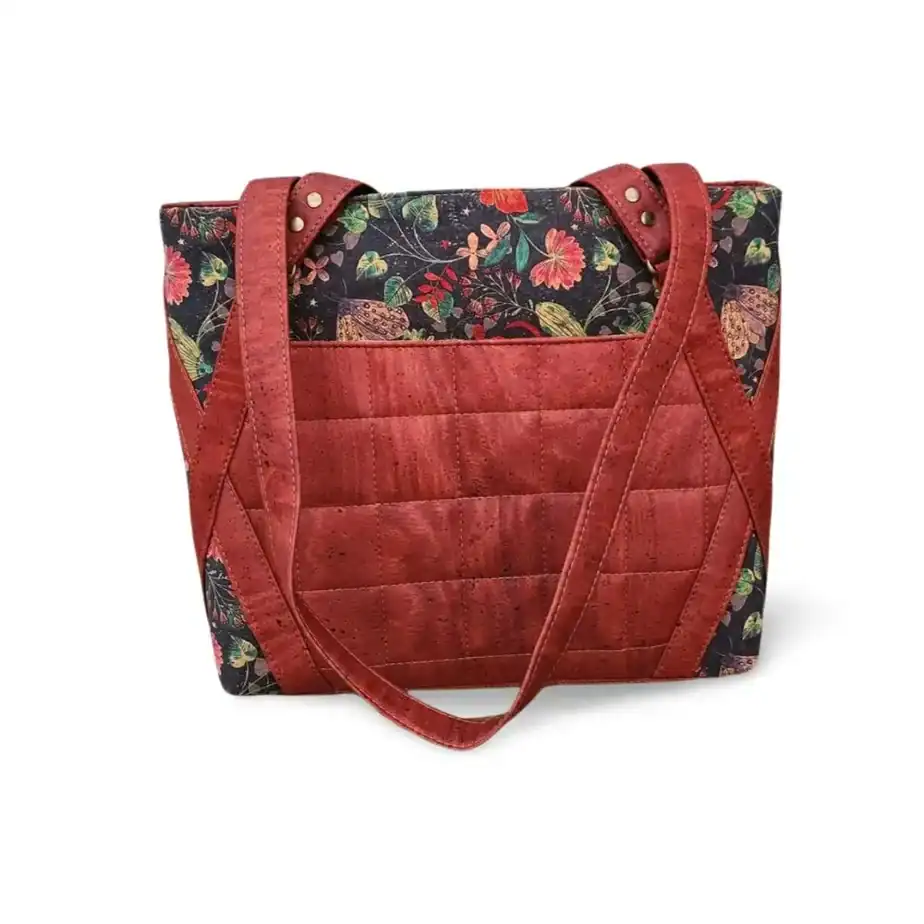 schoudertas rood kurk voorkant Rode schoudertas kurk voorkant