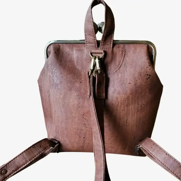 Beugel rugtas bruin achterkant Rugtas kurk met beugel bruin achterkant