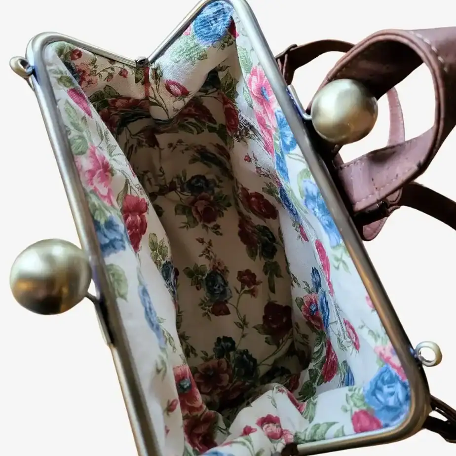 Rugtas kurk met beugel bruin binnenkant