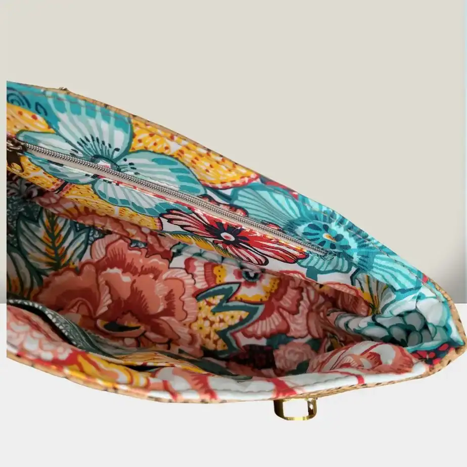 Schoudertas slangenprint kurk binnenkant Crossbody tas kurk slangenprint binnenkant