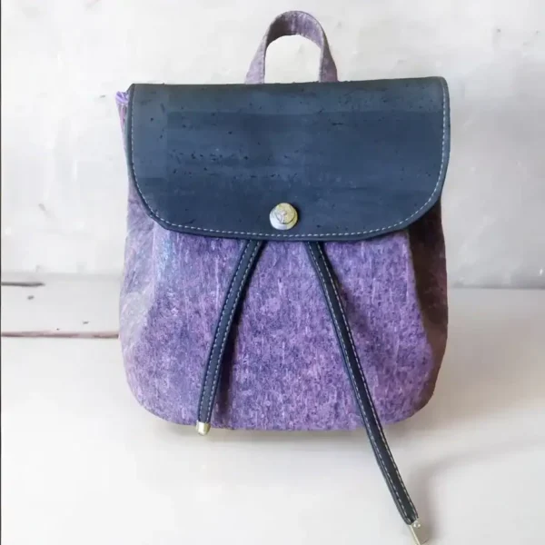 Aanbiedingen kurk tassen Klein rugtasje paars kurk