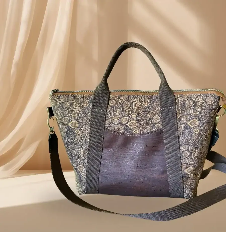 grote bruine shopper Grote shopper tas bruin kurk