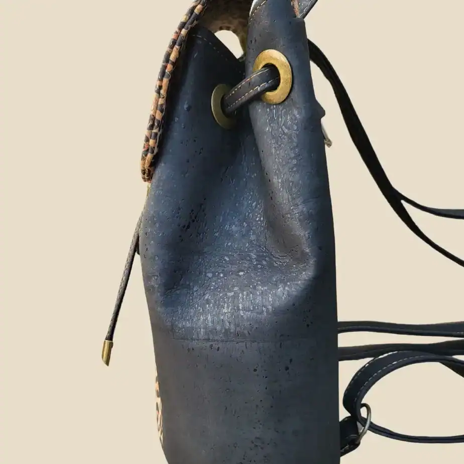 Rugtas panterprint kurk zijkant