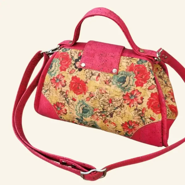 Kleine dokterstas dames roze kurk achterkant Kleine dokterstas dames roze kurk achterkant