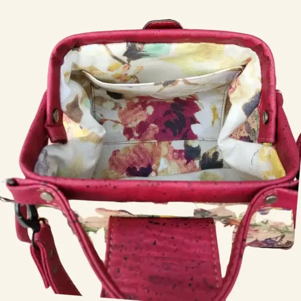 Kleine dokterstas dames roze kurk binnenkant open vak Kleine dokterstas dames roze kurk binnenkant open vak