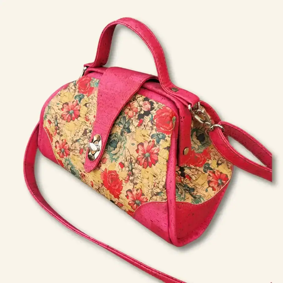 Kleine dokterstas dames roze kurk detail Kleine dokterstas dames roze kurk detail