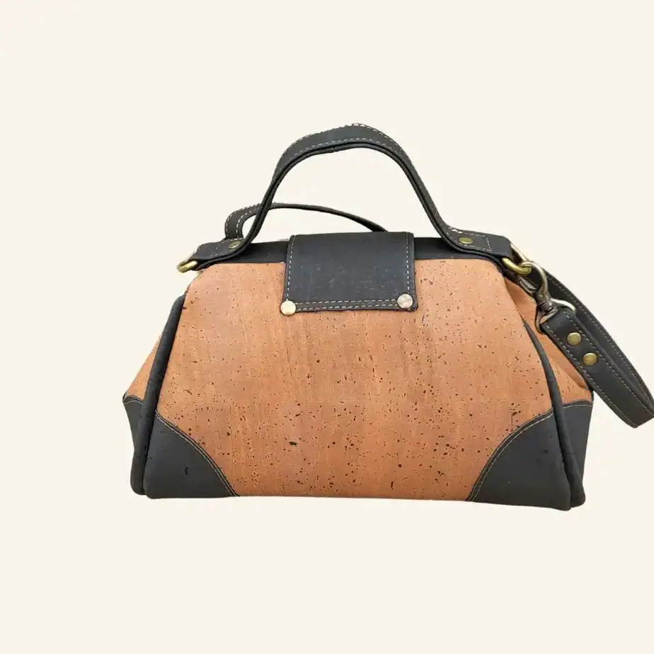 Kleine dokterstas terracotta achterkant Kleine dokterstas dames terracotta achterkant