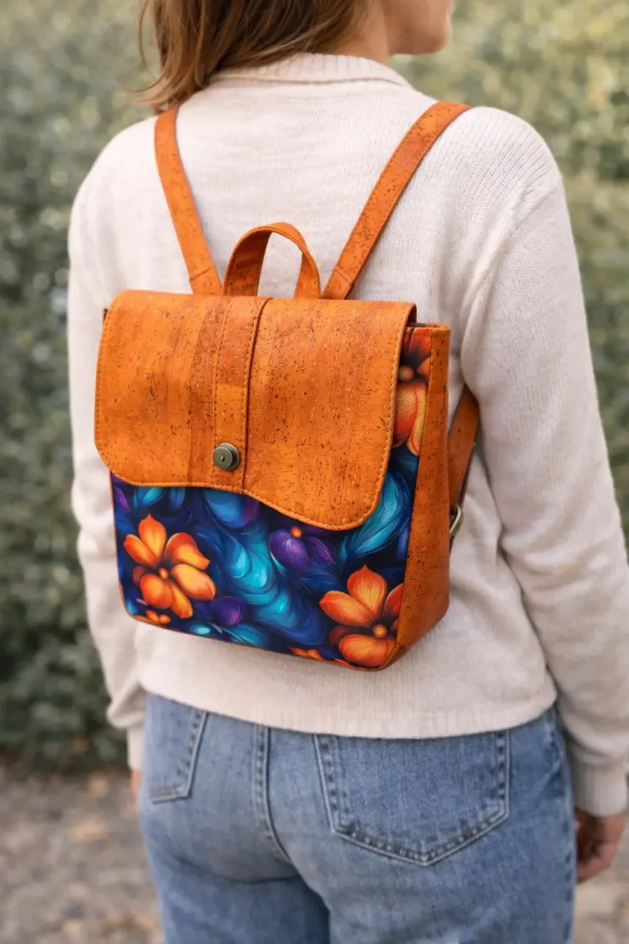 Kleine rugtas oranje kurk