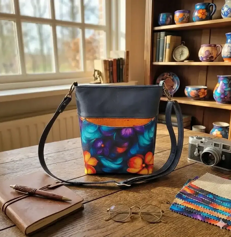 crossbody kleur1 Kleurrijke crossbody tas van kurk