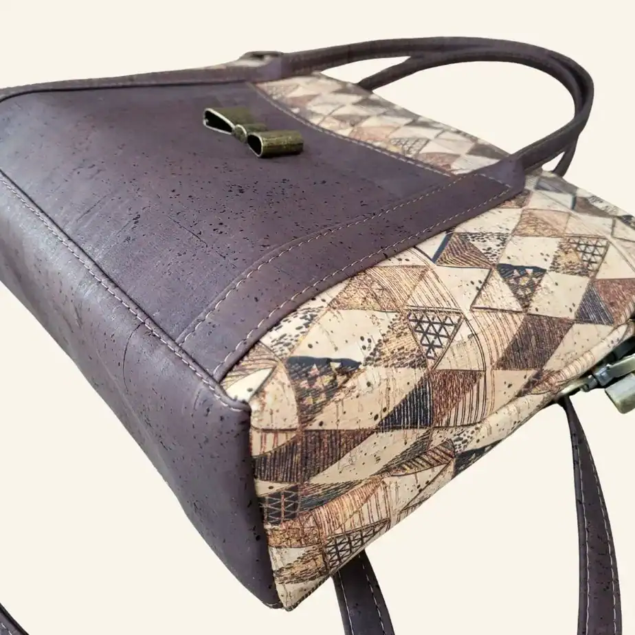 Unieke kurken shopper zijkant