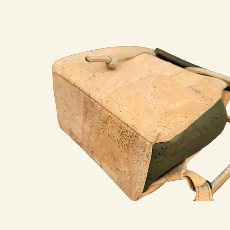 kurk rugtas naturel met groen onderkant