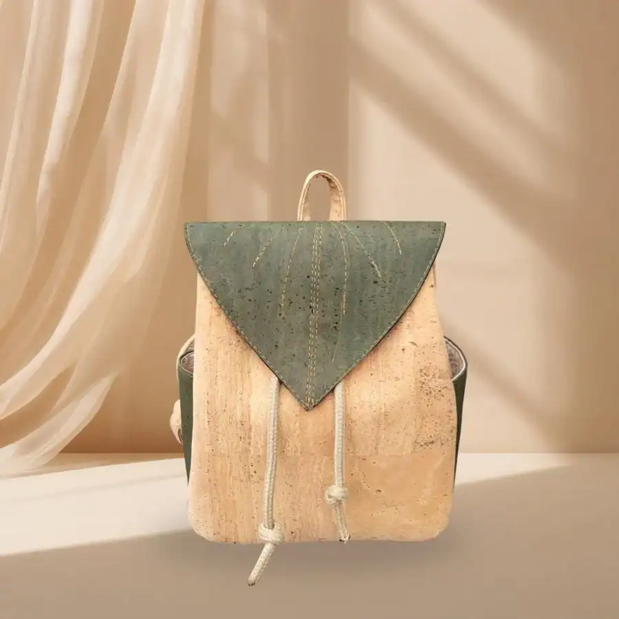 kurk rugtas naturel met groen voorkant