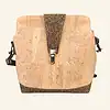 Crossbody tas naturel met bruin voorkant crossbody tas in naturel met bruin kurk voorkant