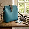 Kurk crossbody tas turquoise