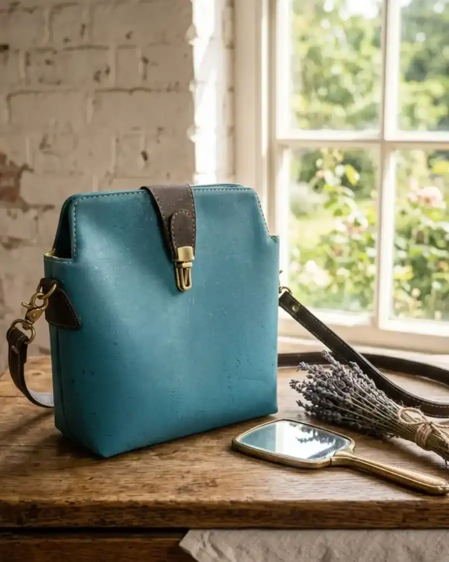 kurk crossbody tas turqoise Kurk crossbody tas turquoise