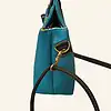 Kurk crossbody tas turquoise zijkant